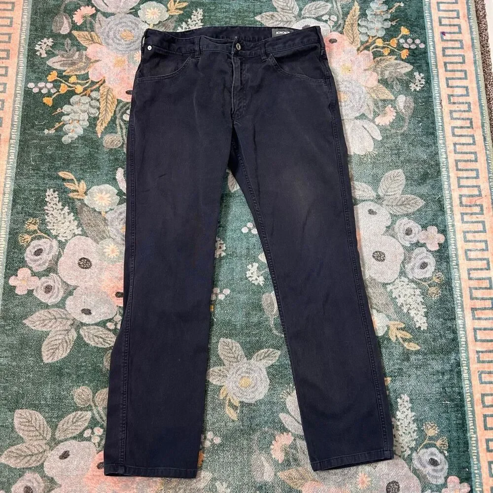 Bonobos Jeans Mens 34/30 navy blue Slim Straight Leg Cotton Blend Denim pants